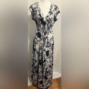 Navy & White Floral Dress